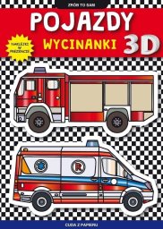 Literat Pojazdy. Wycinanki 3D. Naklejki w prezencie