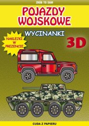 Literat Pojazdy wojskowe. Wycinanki 3D z naklejkami