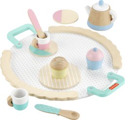 Fisher Price Kawiarnia Drewniana Fisher-Price podwieczorek 12 elementów HXT82 zestaw