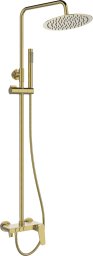 Zestaw prysznicowy Invena Show set with show mixer Nestos. BR gold