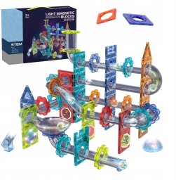 click4TOYS Klocki magnetyczne Tor Magnetyczny 120 El