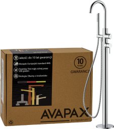 Bateria wannowa Avapax AVAPAX ABUL221121 ULTIMATE Bateria wannowa wolnostojąca z zestawem natryskowym, chrom