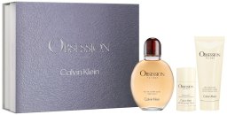 Calvin Klein Obsession for Men Zestaw woda toaletowa spray 125ml + balsam po goleniu 100ml + dezodorant sztyft 75ml