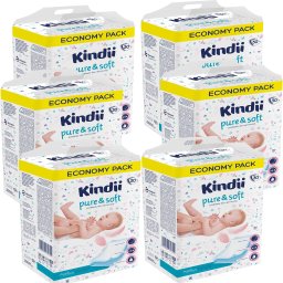 Kindii Podkłady Kindii Pure&Soft 30 szt. 60x40 dla niemowląt, wrażliwa skóra