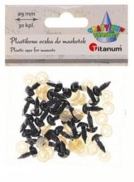Milwaukee Oczy do maskotek plastikowe 9mm z mocowaniem 30szt