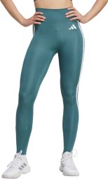 Adidas Legginsy damskie adidas Optime Essentials 3-Stripes 7/8 zielone JY2152 L