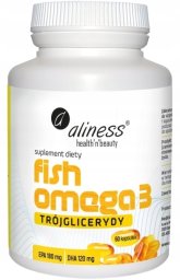 Aliness Fish Omega 3 Triglycerides 180/120 mg x 60 kapsułek one size