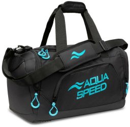 Aqua-Speed AQUA SPEED TORBA SPORTOWA DUFFEL BAG BLACK TURQUOISE KOL.74 ROZMIAR S
