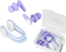 Aqua-Sport zestaw klips na nos zatyczki do uszu AquaCalm purple AS3153