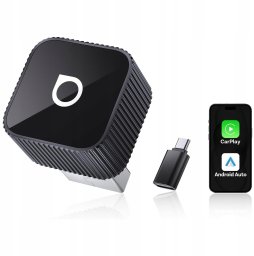 Radio samochodowe Tradebit Bezprzewodowy Adapter Ottocast Mini Cube CarPlay / Android Auto Czarny