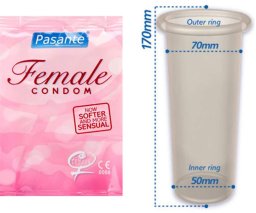 RDE Group LLP PASANTE_Internal Condom nielateksowe prezerwatywy dla kobiet 3 sztuki
