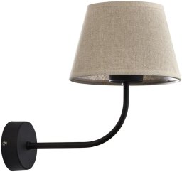 Kinkiet TK Lighting Klasyczny kinkiet do sypilani Chicago 4186 lniany abażur czarny