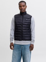 Jack & Jones Jack&Jones męska kamizelka bezrękawnik JJEBRADLEY LIGHT BODYWARMER COLLAR NOO 12280973 BLACK XL