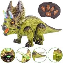 Woopie DINOZAUR ZDALNIE STEROWANY RC ROBOT TRICERATOPS DLA DZIECI KREATYWNY INTERAKTYWNY