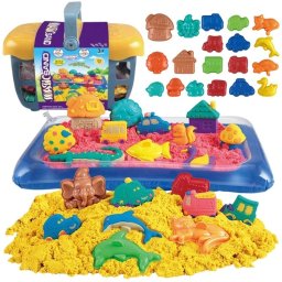 Woopie PIASEK KINETYCZNY 0,8 KG ZESTAW KOSZYKU Z FOREMKAMI KREATYWNY KONCENTRACJA