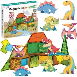 Woopie WOOPIE Magnetyczne Klocki Konstrukcyjne 7,5 cm Dino 30 el.