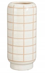 Edelman Wazon ceramiczny ecru 32,5x14 cm minimalistyczny w stylu skandynawskim