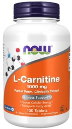 NOW - L-Carnitine 1000mg - 100tabs.