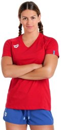 Arena ARENA KOSZULKA WOMEN'S TEAM T-SHIRT PANEL RED 004892/400 XL