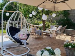 Bello Giardino Biały kokon Bellissimo z technorattanu