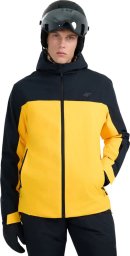 Kurtka narciarska męska 4f M0787 żółto-czarna 4FWAW25TTJAM0787 70S XL