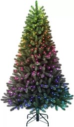 Twinkly Pre-lit Tree -1.80m Regal Tree, 435 RGB LED, Green wire, Plug Type C
