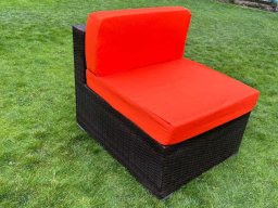 Bello Giardino Komplet poszewek na poduszki mebli ogrodowych 70x70 i 70x30  siedzisko + oparcie  pomarańczowe
