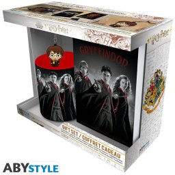 Harry Potter Zestaw Prezentowy Kubek (320 ml), Brelok, Notatnik A6 Harry Potter