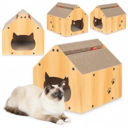 Nobleza drapak Coil domek z piłeczką legowisko mdf 40x35x34.5cm (C0770)