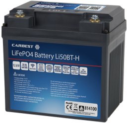 Carbest Akumulator litowy LiFePO4 Li50BT-H z Bluetooth i funkcją grzania - 50 Ah