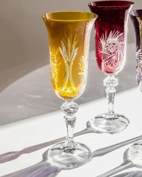 Crystal Julia Kieliszki kryształowe do szampana szampan kolorowe 6 sztuk Młynek