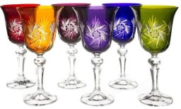 Crystal Julia Crystal Julia Kieliszki kolorowe do wina 6 sztuk Młynek