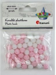 Aliga Koraliki plastikowe 10mm blado różowe 50szt