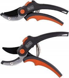 Sekator Black&Decker Black&Decker - Sekator kowadełkowy / nożyce ogrodowe do kwiatów i żywopłotu ostrze ze stali hartowanej