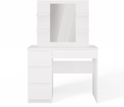 Topeshop MARINA 4P Lustro Mijas Lewe 4 Szuflady 4 Półki Biała