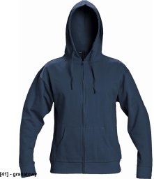 CERVA NAGAR - bluza z kapturem ściąganym sznurkiem 80% bawełna, 20% poliester - granatowy 3XL