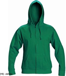 CERVA NAGAR - bluza z kapturem ściąganym sznurkiem 80% bawełna, 20% poliester - zielony 3XL