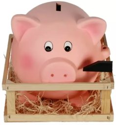 Barbo Toys Skarbonka Świnka Gigant XXL z Młotkiem w Eleganckiej Drewnianej Skrzynce