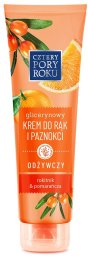Cztery Pory Roku Cztery Pory Roku Krem glicerynowy do rąk i paznokci odżywczy z olejem z rokitnika i sokiem z pomarańczy 130ml