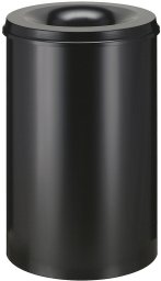 Kosz na śmieci Aptel Fire-retardant waste bin V-Part black powder-coated steel 110 l fireproof