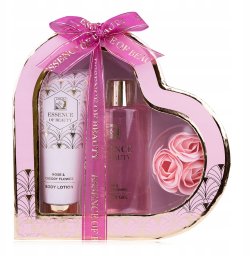 Accentra ACCENTRA Bath Set ESSENCE OF BEAUTY in a gift box in the shape of a heart SALSA collection