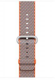 Apple Pasek z plecionego nylonu w kolorze gorzkiej pomarańczy (w kratkę) do koperty 42 mm (MQVP2ZM/A)
