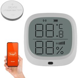 GoMedia Czujnik temp. i wilgotności Tuya / Zigbee z lux.