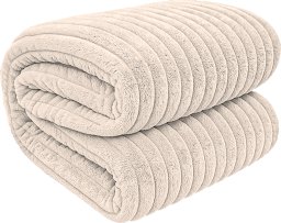 kontrast Koc tłoczony 160x200 ecru Lea miękki lekki narzuta stylowy dodatek