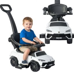 Coil Coil jeździk pchacz chodzik lamborghini urus 3w1 muzyka autko samochód biały