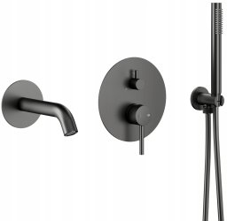 KFA KFA zestaw wannowy podtynkowy z baterią 3-funkcyjną Moza, gun metal grey PVD 5039-401-61
