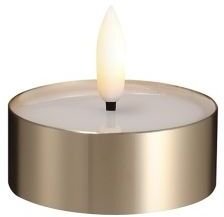 Lumarko Moods & More LED świeczki typu tealight w mosiądzu z efektem topnienia - Ø 6,3 cm x 2,5 cm