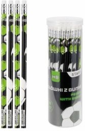 Starpak Ołówek z gumką HB Football tuba (48szt)