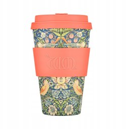 Ecoffee cup Kubek na wynos Ecoffee Cup William Morris Gallery 400ml - Strawberry Thief