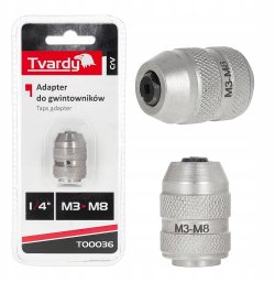 Tvardy Adapter do gwintowników 1/4" M3-M8 CrV (150) (5903418300906)